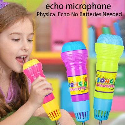 Microfono eco per bambini senza batterie con microfono eco linea nera eloquenza strumento musicale addestramento oggetti di scena per la scuola materna
