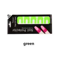 Nail polish anti-spill stickers, anti-nail polish spill nail U-shaped stickers, anti-spill nail polish stickers  Green