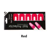 Nail polish anti-spill stickers, anti-nail polish spill nail U-shaped stickers, anti-spill nail polish stickers  Red