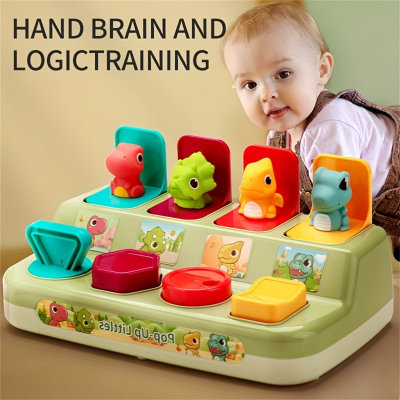 Interruptor de esconde-esconde para crianças, brinquedo educacional para a primeira infância, exercícios para flexibilidade dos dedos do bebê e caixa de interruptor pop-up de segurança