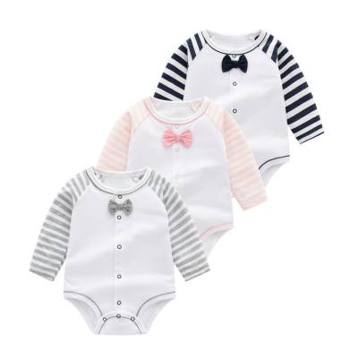 Baby jumpsuit autumn triangle bodysuit infant spring and autumn long-sleeved romper boy and girl baby gentleman crawling clothes