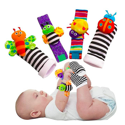 Baby watch strap, wrist strap, socks and socks, baby hand strap, rattle, single price