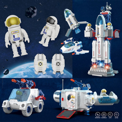 Set de juego de astronauta y cohete
