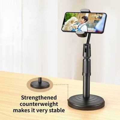 Mobile phone holder portable desktop multi-function live broadcast drama chasing mobile phone beauty telescopic weighted mobile phone holder