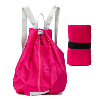 Mochila impermeable portátil para exteriores, bolso de viaje deportivo grueso, plegable, escolar, de alto valor  Rosa caliente