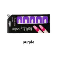 Nail polish spill prevention stickers, nail polish spill prevention nail U-shaped stickers, anti-glue spill nail stickers  Purple