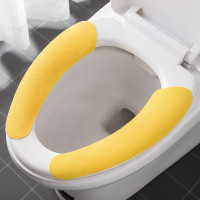 Washable adhesive toilet mat household toilet seat cover four seasons universal toilet stickers winter toilet seat  Yellow