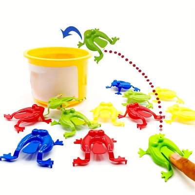 Hüpfender Frosch Springender Frosch Nostalgisches klassisches Kinderspielzeug Drücken Sie den kleinen springenden Frosch Puzzle Dekompressionsspielzeug Kleiner springender Frosch
