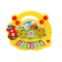 Cartoon Animal Farm Music Qin Baby Enlightenment Early Education Electronic Qin Toys Children's Toys Electronic Qin  Yellow
