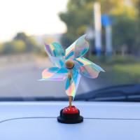 Car ornaments, car colorful windmill, car interior decoration, rotating with the wind, motorcycle and electric car windmill decorations  Multicolor