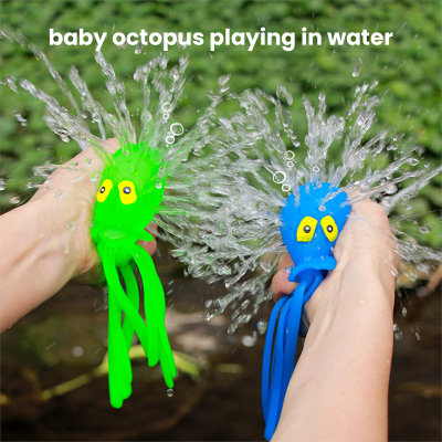 Pieuvre pincer musique océan Animal jouet de bain pour enfants TPR eau jouant jouet de décompression