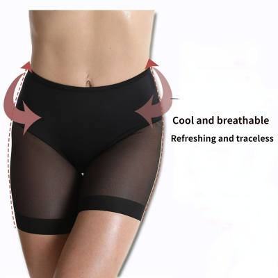 European and American large size body shaping pants women's shorts waisted abdomen pants mid-waist body shaping slimming bottoming safety pants