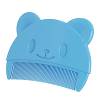 Bear shaped baby comb for removing fetal smegma comb for male and female babies, hair washing comb for newborns, removing fetal ringworm  Blue