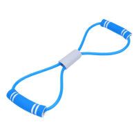 8-character puller men and women open shoulder arm elastic rope home back training chest expansion eight-character pull rope fitness equipment  Blue