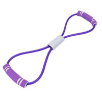 8-character puller men and women open shoulder arm elastic rope home back training chest expansion eight-character pull rope fitness equipment  Purple