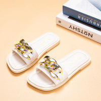 Breathable and versatile slippers, casual, comfortable and non-slip slippers  Beige