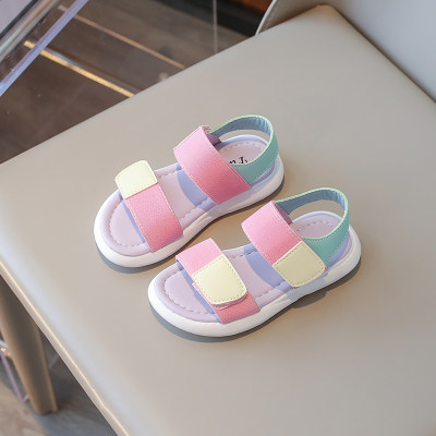 Simple and atmospheric candy-colored medium and large children's sandals