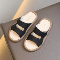 Casual and comfortable children's slippers, cool and non-slip  Black