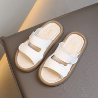 Casual and comfortable children's slippers, cool and non-slip  White