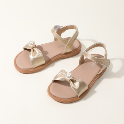Kid Girl Pearl Bow Decoration Sandals