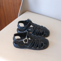 toe braided sandals  Black
