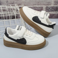 Children's casual sneakers, trendy and comfortable, easy to put on and take off with Velcro  Black