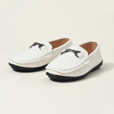 Toddler Boy Solid Color Leather Shoes