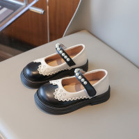 Simple fashionable leather shoes  Black