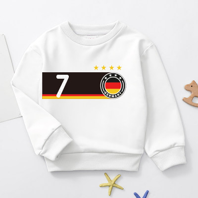 Suéter con estampado de números de la Copa del Mundo para niños pequeños