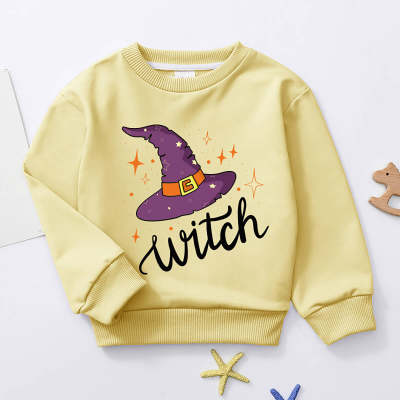 Suéter infantil estampado com letra de desenho animado