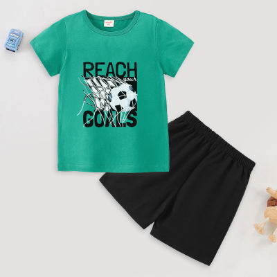 Hibobi - Camiseta con estampado de portería de fútbol para niño y bebé