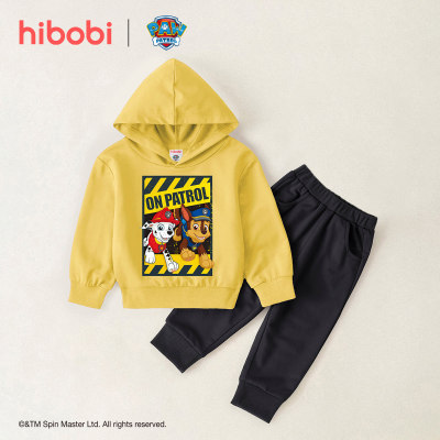 PAW Patrol × hibobi Suéter y pantalones con capucha estampados con letras de animales para niños pequeños