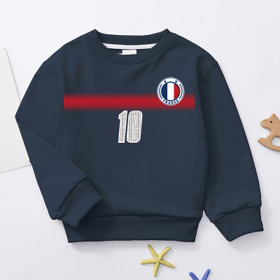 Toddler World Cup Number Printed Pullover Sweater