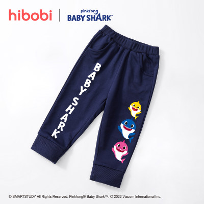 pantaloni della tuta con stampa della lettera del bambino del bambino dello squalo di hibobi x