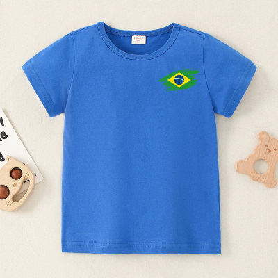 Camiseta infantil manga curta do dia da independência do Brasil hibobi