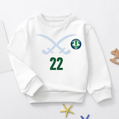 Suéter con estampado de números de la Copa del Mundo para niños pequeños