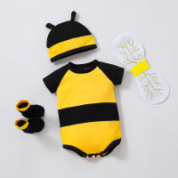  Linda ropa de diseño para bebé, conjunto de cuatro piezas para bebé Little Bee  Amarillo