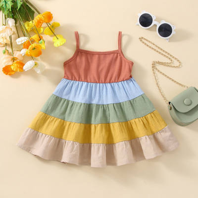 Hibobi Girl Baby Color-block Cupcake Dress