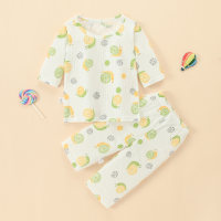 Toddler Boy Cotton Cartoon Casual T-shirt & Trousers Pajamas  Style 1