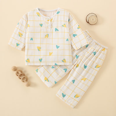 Toddler Girl Polyester Cartoon Sweet T-shirt & Trousers Pajamas