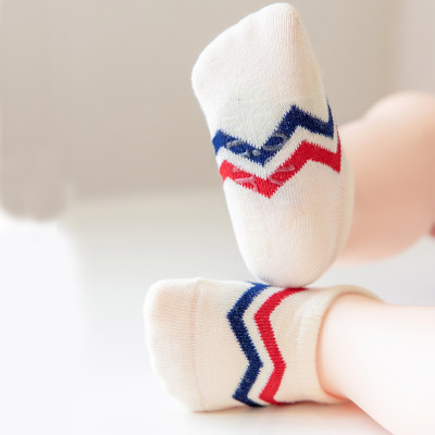 Chaussettes pour bébé rayées à blocs de couleur pour bébé