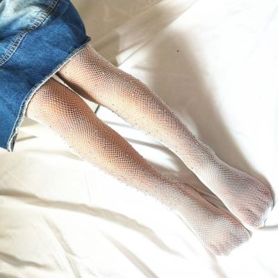 Kid Girl Mesh With Drill Stockings