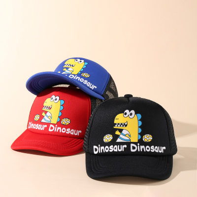 قبعة منقار البط بطبعة ديناصور للأطفال