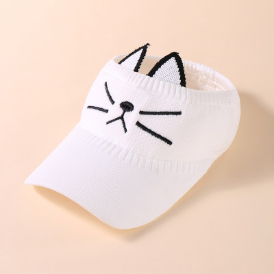 Gorra con bordado de gatos lindos para bebés