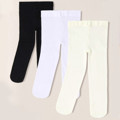3-pair Baby Velvet Solid Color Pantyhose