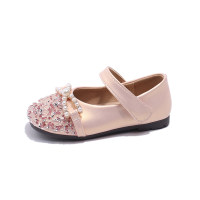 Children's fashionable leather shoes  Pink