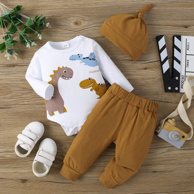 Nuevas camisetas y pantalones largos de manga larga con cuello redondo de otoño para bebés y niños pequeños, trajes de dos piezas atractivos y a la moda