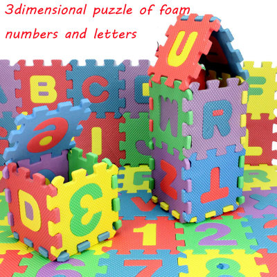 Number Pattern EVA Rubber 36 Tiles Interlocking Puzzle Foam Floor Mats - Baby Play Mat for Playing