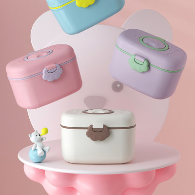 Baby Solid Color Portable Milk Powder Storage Box
