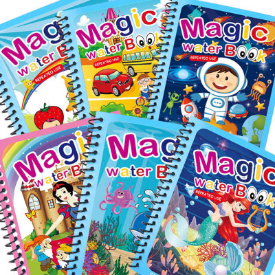 Livros de água mágicos rabiscos para colorir com água para crianças
